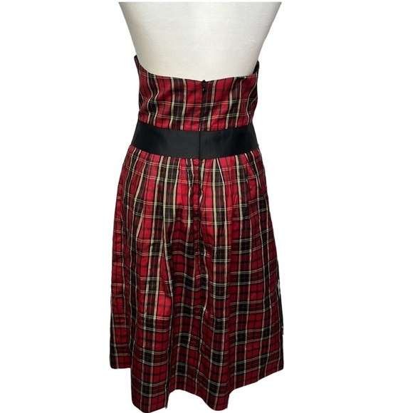 Molly B. Tartan Strapless Silk Dress - Picture 5 of 6